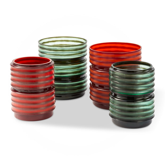 POLSPOTTEN Layer Vaas Ø 20 cm - Coral Red