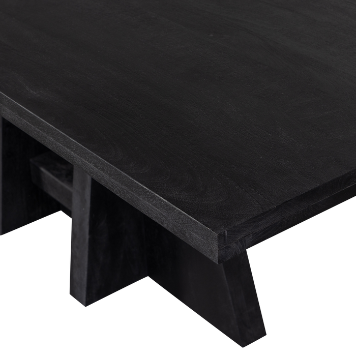WOOOD Kean Eettafel - Mango - Zwart - 75x220x100