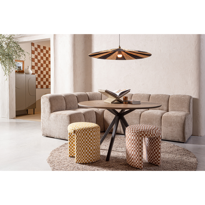 WOOOD krukje Charlie - Polyester - Ruitjes - Oranje