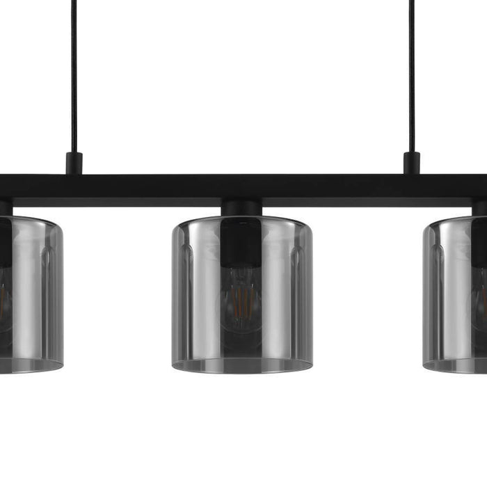 EGLO Cadley Hanglamp - E27 - 121 cm - Rookglas - Smoke - Zwart