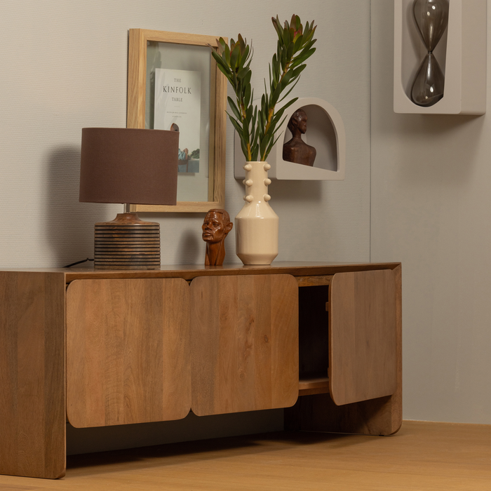 WOOOD Noam Wanddeco - Hout - Dust - 70x24x15