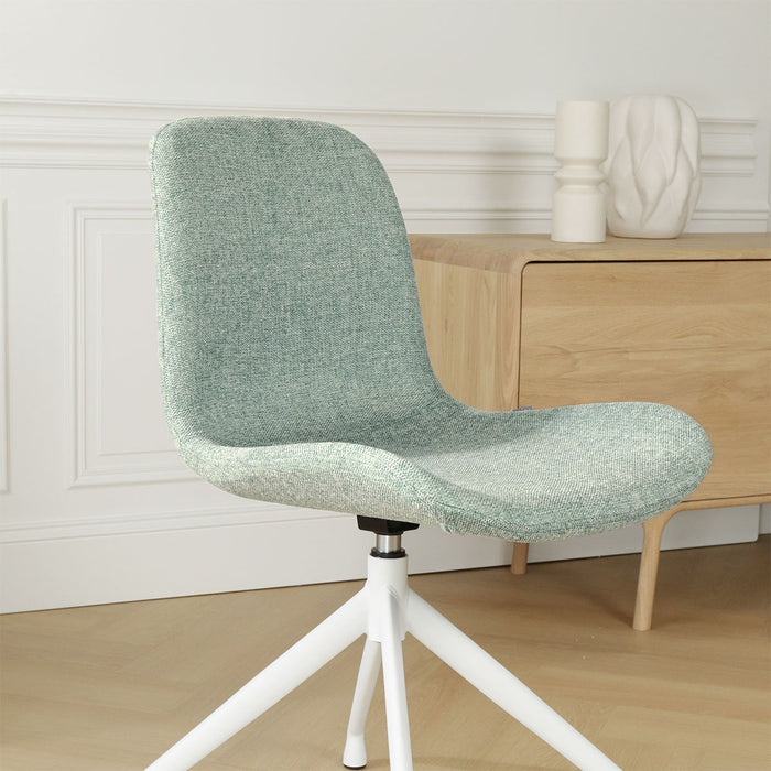 Nolon Nola-Fé Eetkamerstoel Zacht Groen - Draaibaar Wit Onderstel