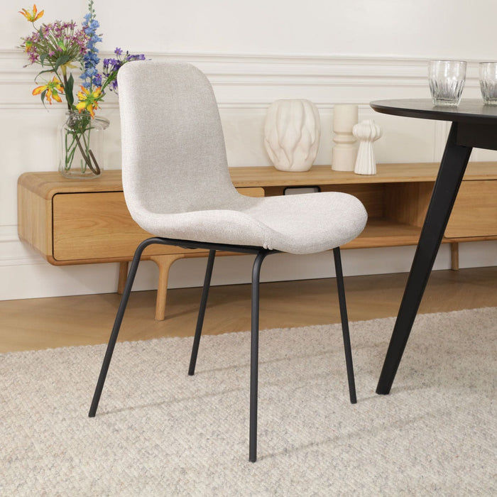 Nolon Nora-Fé eetkamerstoel beige - zwart onderstel