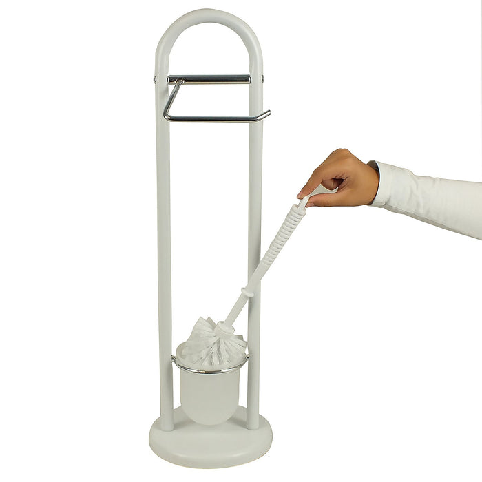 Kela - Linda Toiletrol en wc-borstel Houder - Wit - Kela