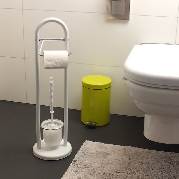 Kela - Linda Toiletrol en wc-borstel Houder - Wit - Kela