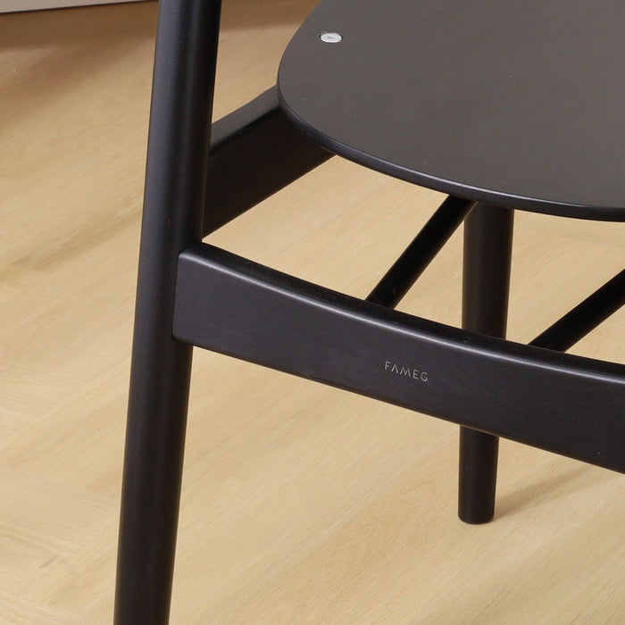 Fameg George Houten Eetkamerstoel Zwart