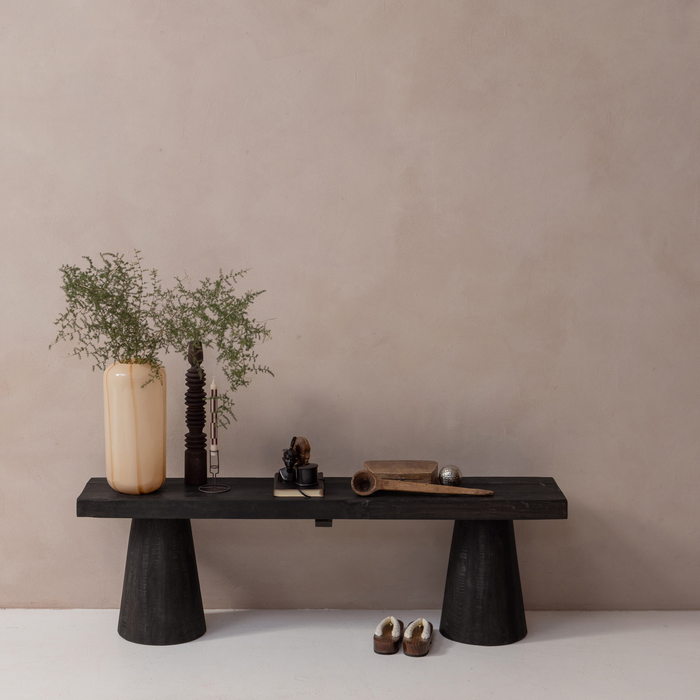 WOOOD Clyde Bankje - Hout - Donkerbruin - 45x150x30