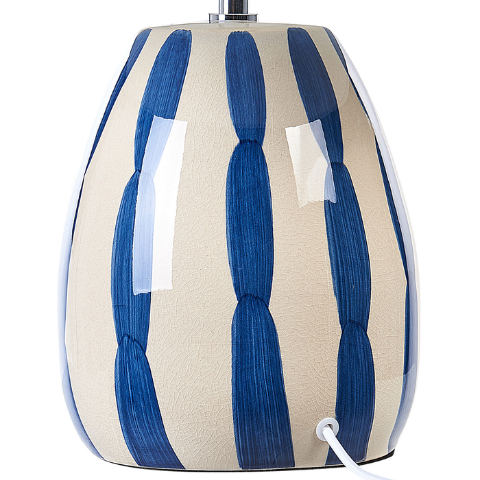 Beliani - LUCHETTI - Tafellamp - Lichtbeige|Blauw - Keramiek