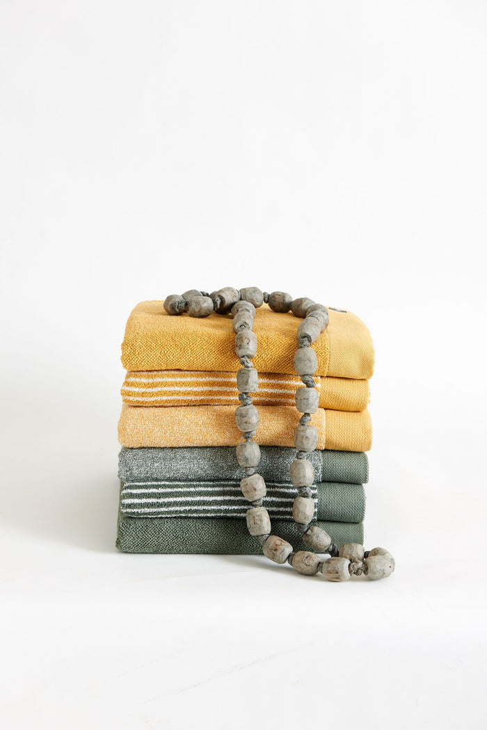 Handdoek Home Uni Olive | Groen | Katoen