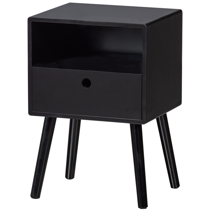 WOOOD Ozzy Nachtkastje Hout Zwart 53x36x30