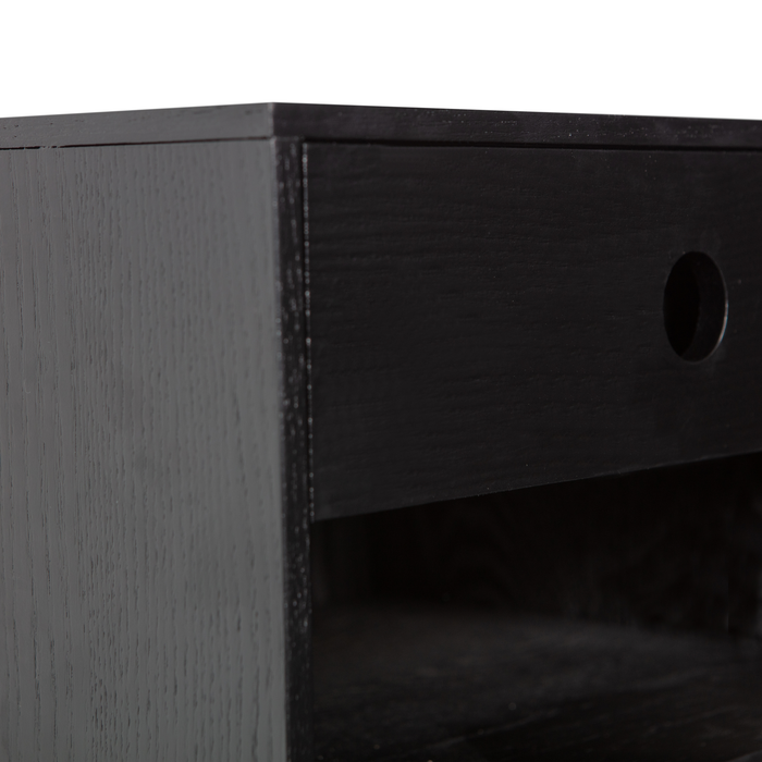 WOOOD Nancy Hangend Nachtkastje - MDF - Zwart - 20x34x30