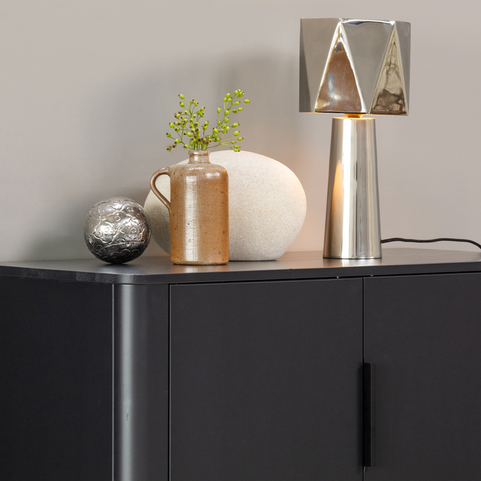 WOOOD Gunnar 2-Deurs Kast - Grenen - Matzwart -135x85x39