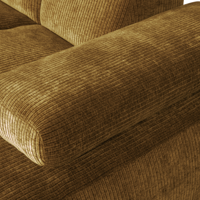 WOOOD Mojo Chaise Longue Bank Rechts - Ribstof - Honing Geel