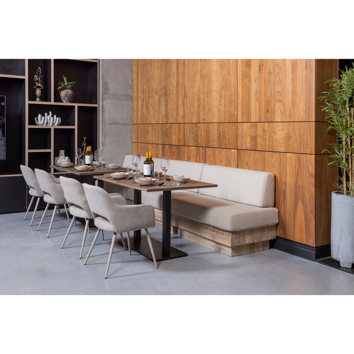 WOOOD Balk Muurbankje Incl. Kussens - Hout - Naturel - 87x107x66