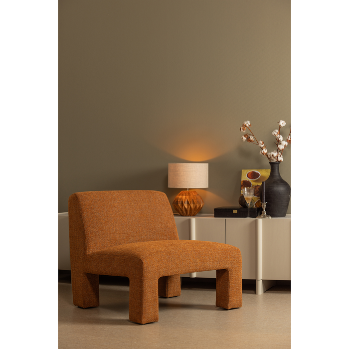 WOOOD Lavid Fauteuil - Polyester - Ginger - 73x74x84