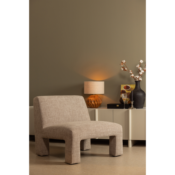 WOOOD Lavid Fauteuil - Polyester - Naturel - 73x74x84
