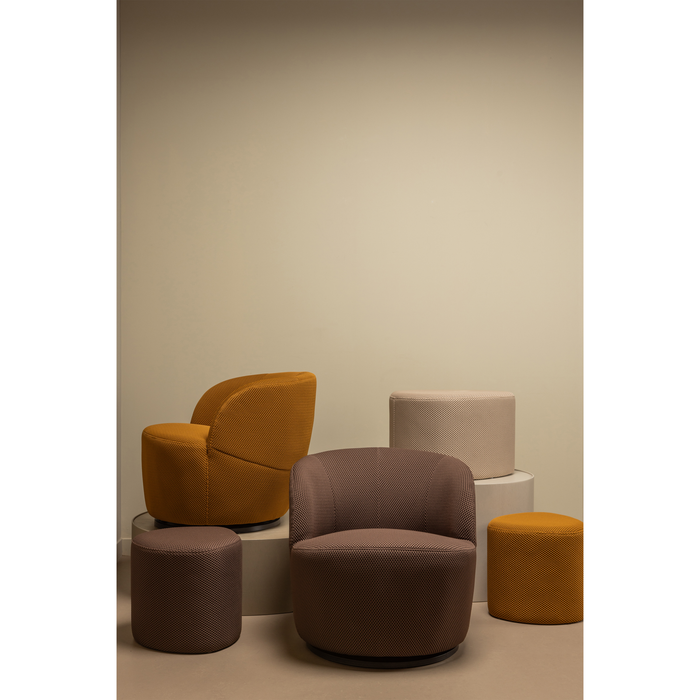 WOOOD Puuk Poef - Mesh - Naturel - 38x60x47