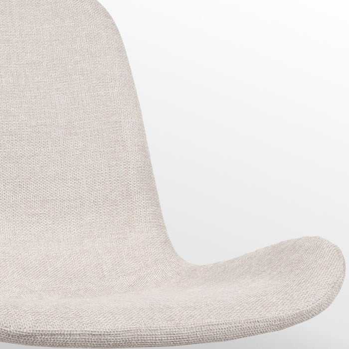 Nolon Nola-Fé Eetkamerstoel Beige - Draaibaar Wit Onderstel