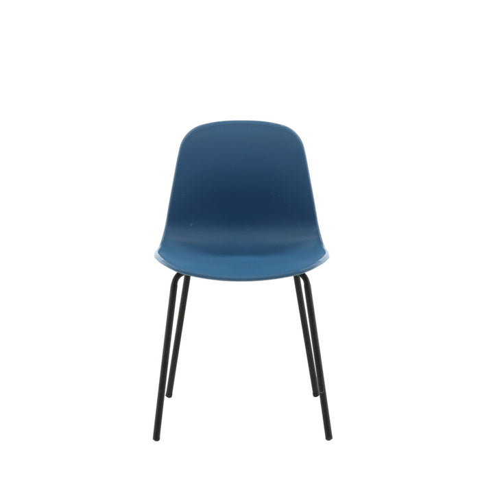 Fjôrd - Eetkamerstoel Blauw Kunststof - Arctic - Set van 2