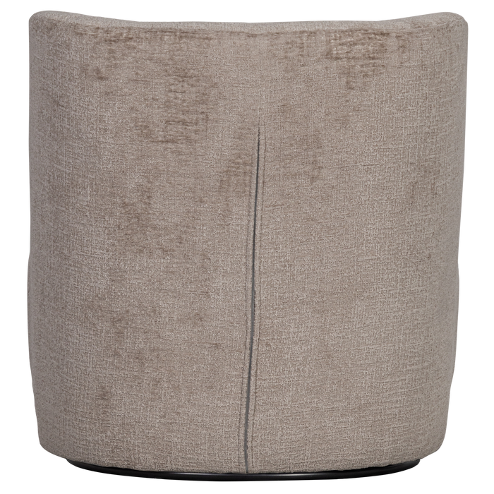 WOOOD Atty Draaifauteuil - Polyester - Zand - 75x74x65