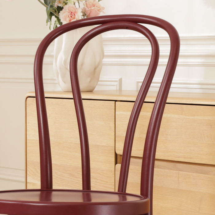 Fameg Vienna Thonet No.18 Houten Bistrostoel Burgundy