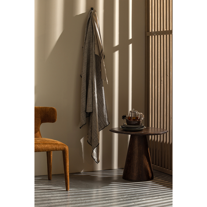 WOOOD Unique Plaid - Viscose|Linnen - Zwart|Off White - 53x49x48