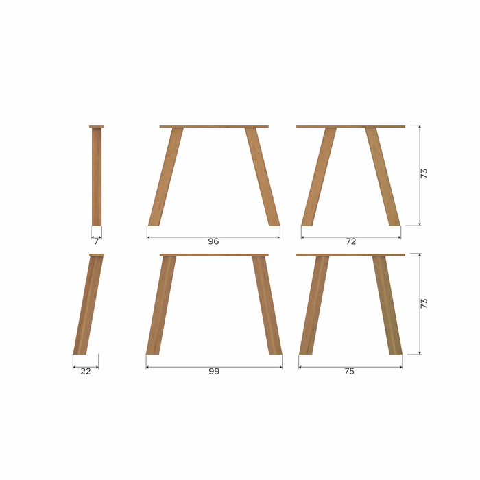 WOOOD Tablo Eettafel Deens Ovaal 180x100 - Eiken - Transparant