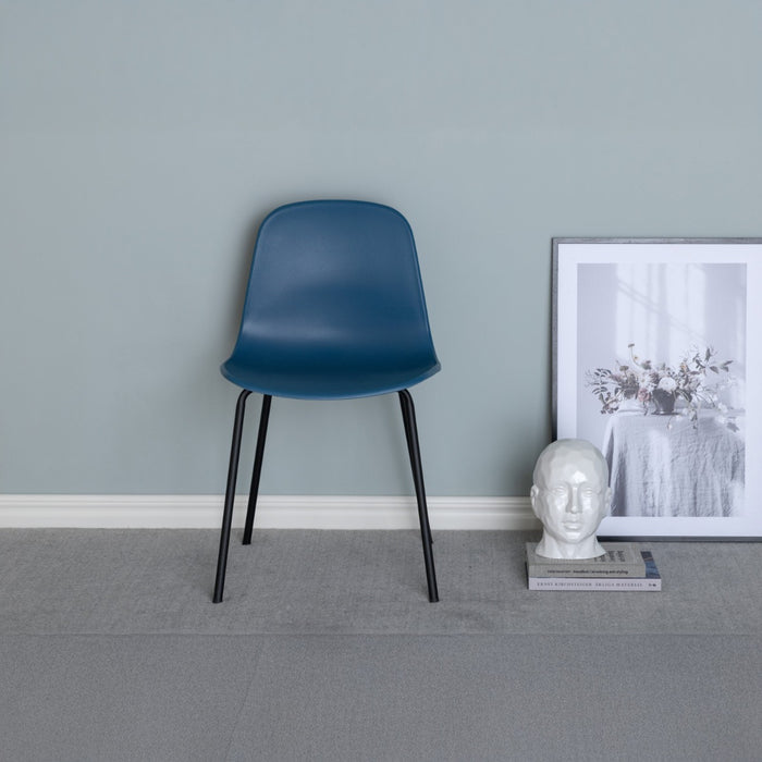 Fjôrd - Eetkamerstoel Blauw Kunststof - Arctic - Set van 2