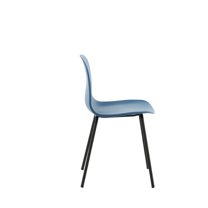 Fjôrd - Eetkamerstoel Blauw Kunststof - Arctic - Set van 2