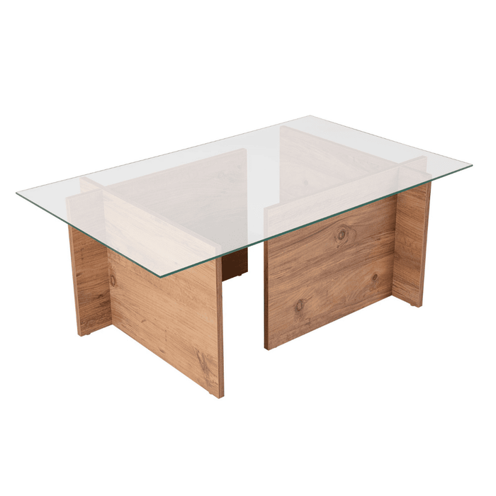 Calicosy - Salontafel met glazen blad L105 cm - NOAH