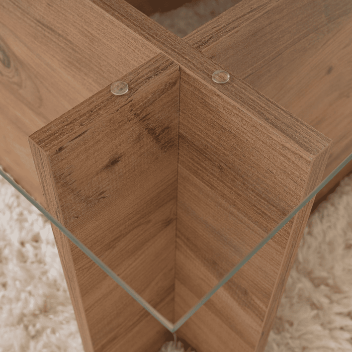 Calicosy - Salontafel met glazen blad L105 cm - NOAH