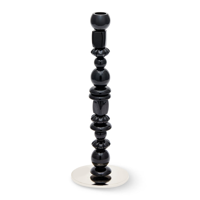 POLSPOTTEN Beads Kandelaar H 34 cm - Zwart