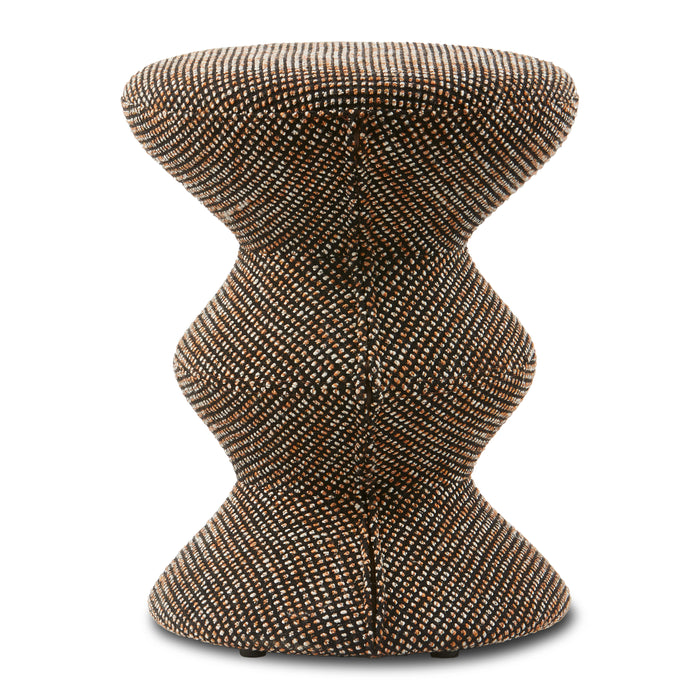 POLSPOTTEN Zig Zag Kruk - Donkerbruin