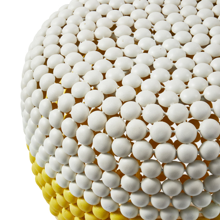 POLSPOTTEN Dot Kruk/Bijzettafel - Wit / Geel / Goud