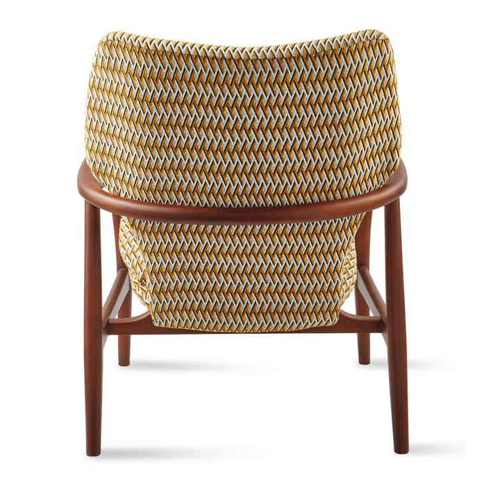 POLSPOTTEN Peggy Loungestoel - Oker / Wit