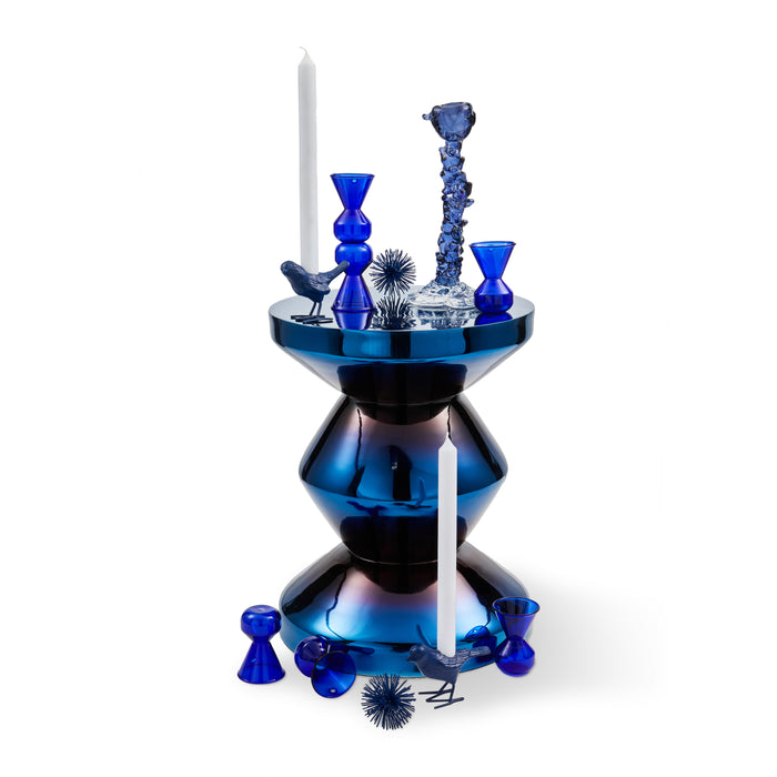 POLSPOTTEN Drip Kandelaar L - Donkerblauw