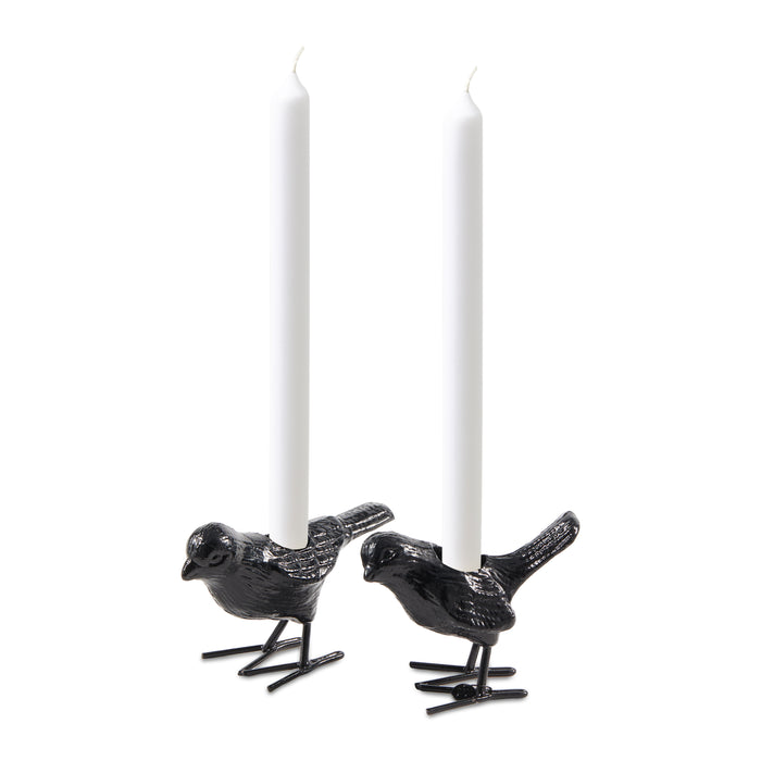 POLSPOTTEN Flock Of Birds Kandelaar Set van 2 - Zwart