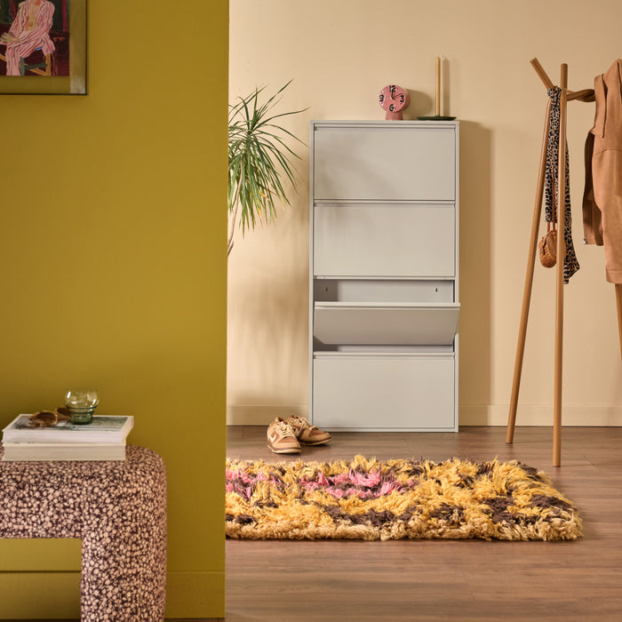 by fonQ Klip Schoenenkast - 4 Vakken - Cashmere