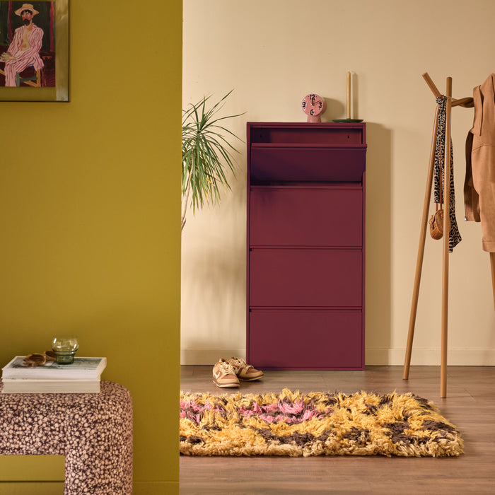 by fonQ Klip Schoenenkast - 4 Vakken - Bordeaux