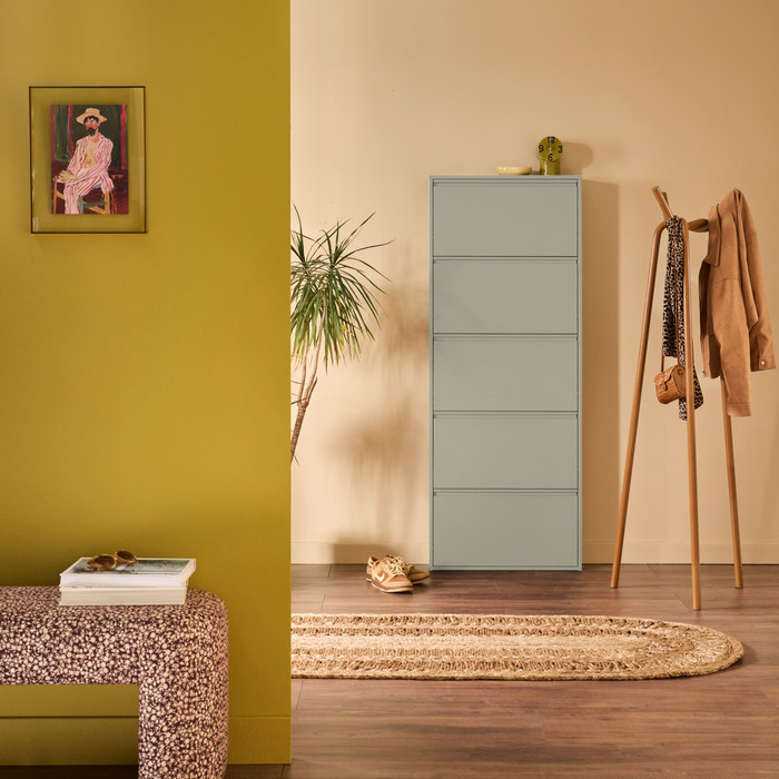 by fonQ Klip Schoenenkast - 5 Vakken - Taupe