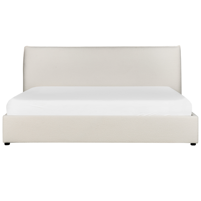 Beliani-LAVAUR-Bed met opbergruimte-Gebroken wit-180 x 200 cm-Bouclé