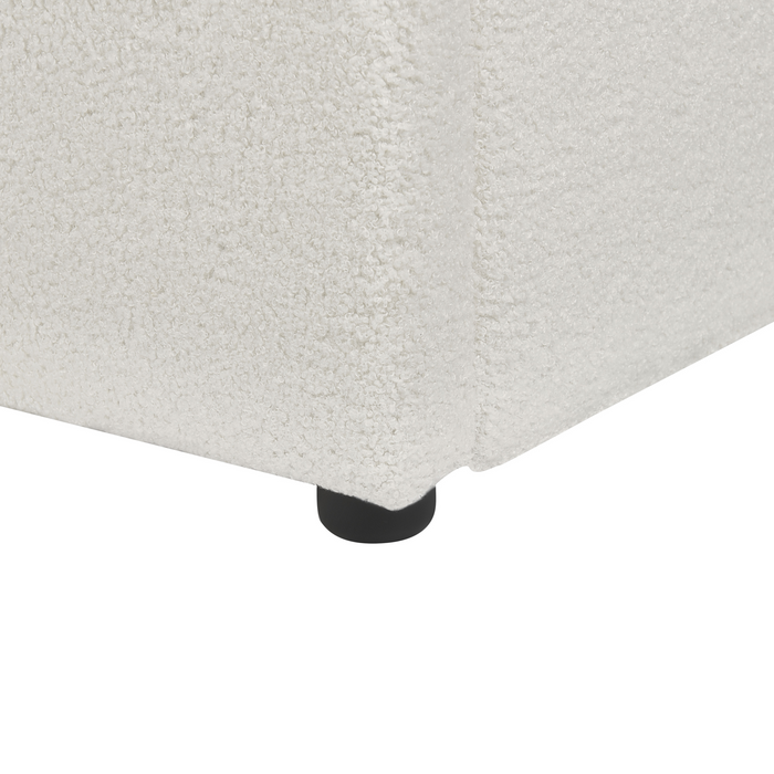 Beliani-LAVAUR-Bed met opbergruimte-Gebroken wit-160 x 200 cm-Bouclé