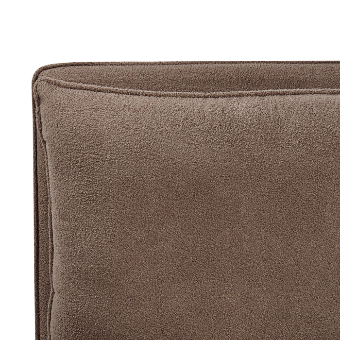 Beliani-BAJONNA-Bed met opbergruimte-Bruin-160 x 200 cm-Bouclé