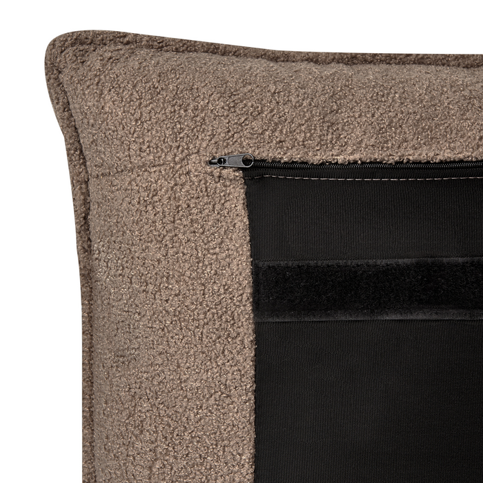 Beliani-BAJONNA-Bed met opbergruimte-Bruin-160 x 200 cm-Bouclé