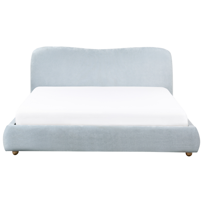 Beliani-BLAGNAC-Bed met opbergruimte-Lichtblauw-180 x 200 cm-Stof