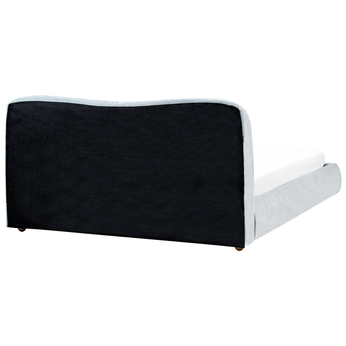 Beliani-BLAGNAC-Bed met opbergruimte-Lichtblauw-180 x 200 cm-Stof