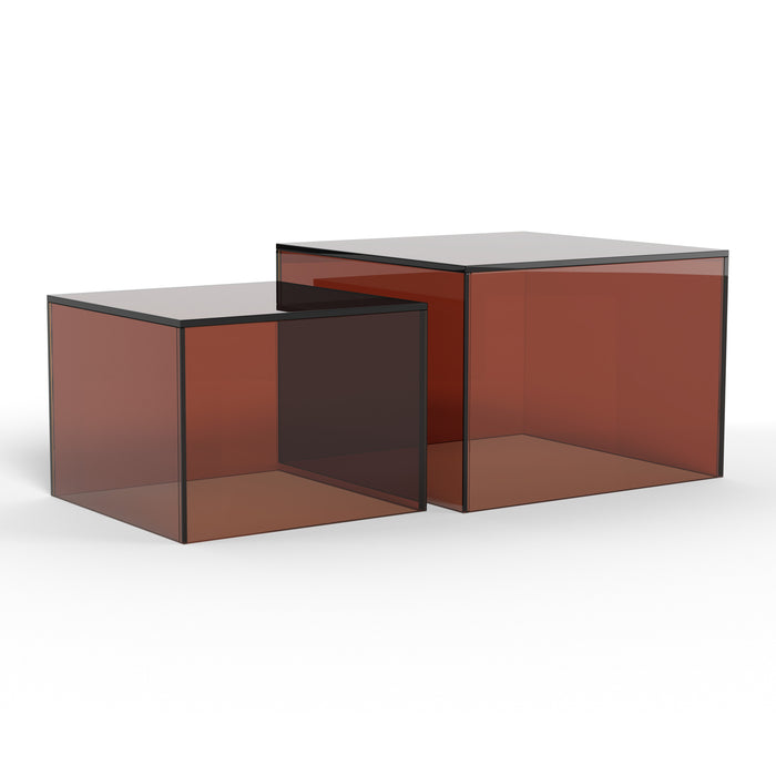 by fonQ Float Bijzettafel - Set van 2 - Bruin