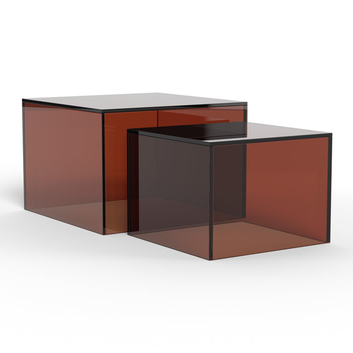 by fonQ Float Bijzettafel - Set van 2 - Bruin