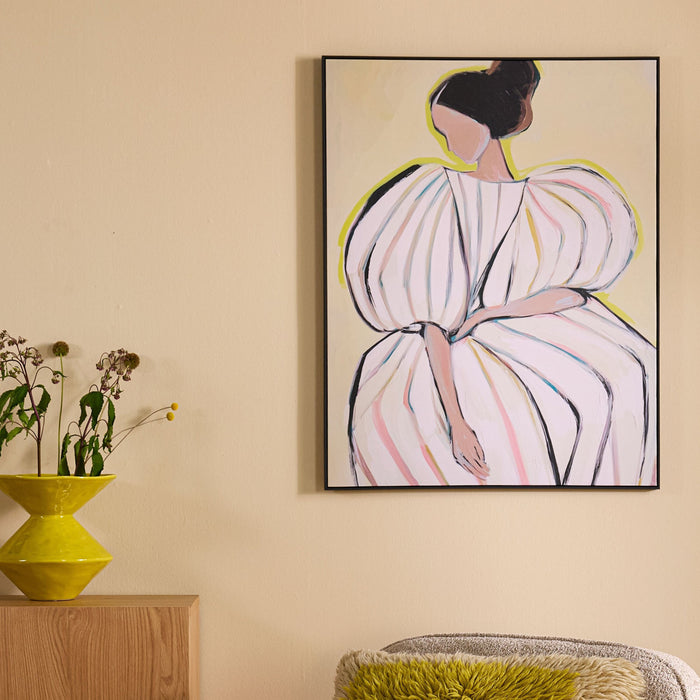 by fonQ Shy Layers Schilderij 78 x 100 cm - Zwart