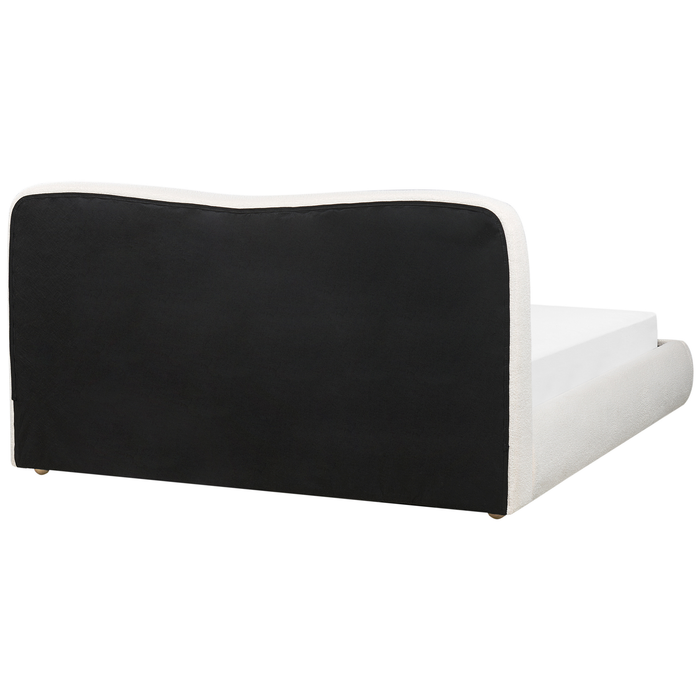 Beliani-BLAGNAC-Bed met opbergruimte-Gebroken wit-160 x 200 cm-Bouclé